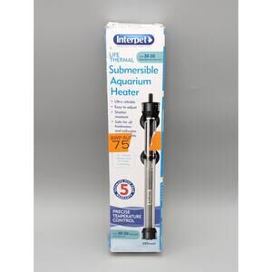 Submersible Aquarium Heater 30-50 Gallon 200 watt by Interpet Life Thermal